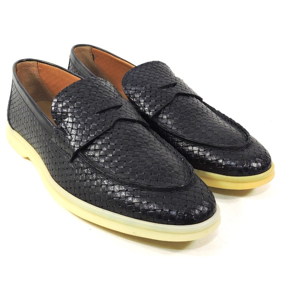 ALBERTO CICCIOLI ?? MEN\'S BLACK SOFT LEATHER COMFORT PENNY LOAFERS main image 6